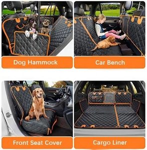 SinSky - Funda Protectora para Asiento de <span class=keywords><strong>Coche</strong></span> para Mascotas, Impermeable, Resistente a los Arañazos, Antideslizante, para Coches SUV, con Ventana de Malla para Ver el <span class=keywords><strong>Perro</strong></span> - Product Image 6