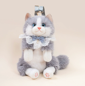 Sac à dos en peluche chat Ragdoll réaliste, bretelles réglables, le <span class=keywords><strong>cadeau</strong></span> d'<span class=keywords><strong>anniversaire</strong></span> ultime pour les filles, fournisseur de fête - Product Image 3