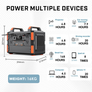 Générateur Solaire 200W 300W 600W 1200W 2500W, Centrale Électrique Portable Extérieure avec Batterie Solaire LiFePO4 - Product Image 4