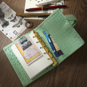 Carpeta Personalizada con Grabado de Cocodrilo, A8 M5, 5 Anillas, Mini Carpeta de Cuero PU, Libreta, Agenda, Planificador, Carpeta para Ahorrar Dinero - Product Image 3