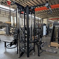 Máquina Multifuncional de Entrenamiento de Fuerza, Sistema de Gimnasio Multi-Estación de Cuatro Puestos, Equipo de Fitness Multifuncional Comercial