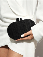 Sac à main de mariée haut de gamme en satin plissé doux, inspiré du Cheongsam, avec fermeture à loquet