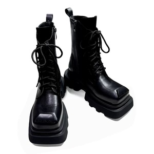 Stivali Unisex Personalizzati OEM Black Knight con Suola Spessa, Scarpe Oxford Taglia 44, Punta Quadrata, Stile Britannico, Stivali Corti da Cowboy - Product Image 6