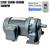 Motorreductor PLC 550-1500W 140rpm con controlador de engranajes horizontal monofásico, nuevo, venta al por mayor