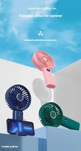 2024 New Arrivals <b>Mini</b> <b>Usb</b> Rechargeable for Outdoor Digital Display Handheld Portable <b>Fan</b> With Phone Holder - Product Image 5