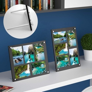 5 ouvertures Acrylique Cadres <span class=keywords><strong>Photo</strong></span> 4x6 En Vrac, Noir Multi Collage <span class=keywords><strong>Photo</strong></span> Cadre support de chevalet et Vis De <span class=keywords><strong>Montage</strong></span> Incluses - Product Image 2