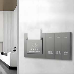 مصنع Zhikongdashi من Zhikongdashi ، مفتاح حائط موفر للفنادق مع منفذ واحد متين مقاوم للحريق ABS + PC منخفض التردد - Product Image 4