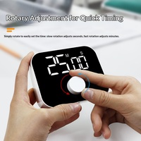 Timer Hitung Mundur LED Besar Terbaik dengan Kontrol Putar, Senyap, untuk Pemantauan Waktu, Belajar Siswa, Memasak di Dapur