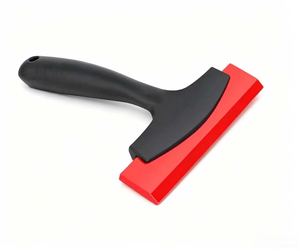 Raclette en caoutchouc rouge robuste pour le bricolage – Outil pour le nettoyage des joints de carrelage, le décapage des taches d'eau sur le verre et le lissage du papier peint - Product Image 6
