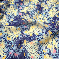 Tissu léger imprimé numériquement à motifs de feuilles et de fleurs, 100 % polyester, respirant et écologique, pour robes de filles, personnalisable – Grande Vente