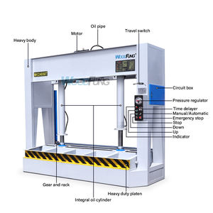 Holz bearbeitung hydraulische Holztür Kalt <span class=keywords><strong>press</strong></span> maschine 50 Tonnen mit starker Struktur - Product Image 6