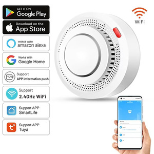 Détecteur <span class=keywords><strong>de</strong></span> fumée intelligent Wi-Fi Graffiti <span class=keywords><strong>avec</strong></span> contrôle par application, alarme incendie pour maisons connectées et usage domestique - Product Image 4