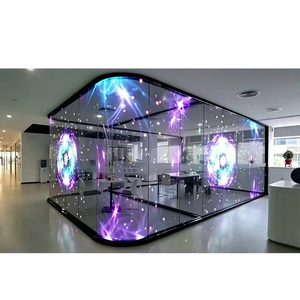 Flexible Crystal Transparent LED <b>Film</b> Screen Self Adhesive Glass Window LED Advertising Panel For Shopping Mall - Product Image 1
