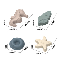 Nouvel ensemble de jouets de plage en silicone en gros pour les jeux d'été sur la plage et les outils de fouille de sable