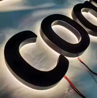 Enseignes lumineuses 3D LED murales en acier inoxydable personnalisables avec transformateur et télécommande AC pour la maison, les bars, les entreprises, les hôpitaux, les hôtels