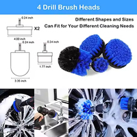 9 pièces de nettoyage de lavage de voiture perceuse électrique ensemble de brosses de nettoyage tout usage brosse voiture détaillant perceuse Kit de polissage