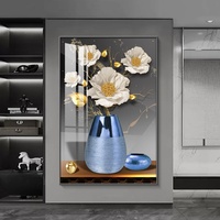 Vases à fleurs abstraits personnalisés en gros, peintures en porcelaine de cristal, impressions LED HD, décorations d'intérieur, œuvres d'art