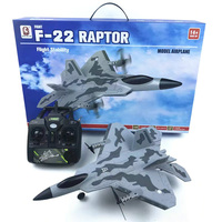 Modèle d'avion de chasse à réaction RC F22 2,4 GHz, 4 canaux, télécommande, avec deux modes, jouet pour enfants et adultes, batterie incluse