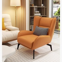 Furnitur Ruang Tamu Sederhana dan Nyaman Sofa Putih Modern dengan Sandaran Kaki dan Kursi Sandaran Tinggi