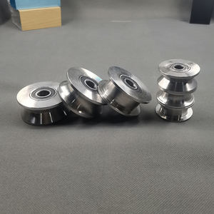 Pièces détachées <span class=keywords><strong>pour</strong></span> portes de garage Rouleaux de suspension <span class=keywords><strong>pour</strong></span> portes coulissantes V U T H Rainure en acier inoxydable Roulettes de guidage en acier Roulettes à roulettes - Product Image 4