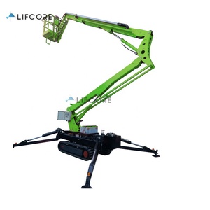Crawler Teleskopik Elektrik Teleskopik Bisa Ditarik, <span class=keywords><strong>Platform</strong></span> Kerja Udara Karpet Truk Angkat Boom <span class=keywords><strong>Aerial</strong></span> Garpu Derek - Product Image 1