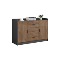 Étagère de bibliothèque en MDF de style moderne à présentoir ouvert 48 x 33 cm, avec compartiments en verre pour classement domestique et scolaire