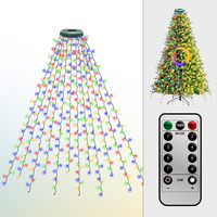 Nueva Llegada: Luces LED RGBIC en Forma de Árbol Recto, IP44, Control Remoto, Decoración Navideña para Interiores/Exteriores, 2m/3m