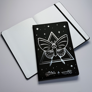 Quaderno Estetico in Pelle PU con Copertina Rigida, Stampa Farfalle, Design Cielo Stellato, Pagine a Righe, Regalo per Scuola e <span class=keywords><strong>Ufficio</strong></span> - Product Image 1