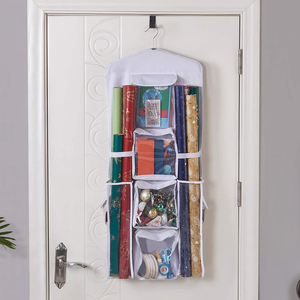Wall &amp; Door <strong>Storage</strong> Bag Hanging <strong>Gift</strong> <strong>Wrap</strong> Organizer Wrapping Paper Rolls <strong>Storage</strong> for Christmas <strong>Storage</strong> - Product Image 5