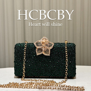 Elegant Emerald <strong>Green</strong> Glitter <strong>Clutch</strong> <strong>Bag</strong> Stylish Women's Evening Handbag with Rhinestones <strong>for</strong> Parties &amp; Events - Product Image 2