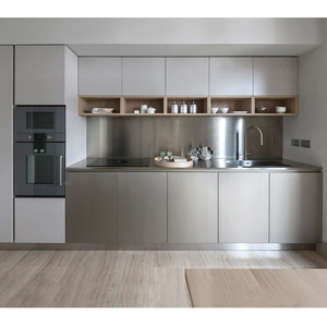 Armadio da <span class=keywords><strong>cucina</strong></span> di lusso in acciaio inossidabile dal Design moderno con prezzo di fabbrica - Product Image 3