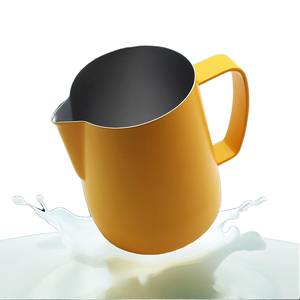 Jarra Cónica de Acero Inoxidable de Grado Alimenticio de 350 ml, Clásica, Ecológica, Personalizable de Fábrica, con Boquilla Afilada para Espumar Leche - Product Image 1