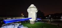 Modèle de Missile Gonflable Publicitaire LED Personnalisé en Gros avec Tissu Oxford 210D, Taille et Couleur Personnalisables