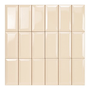 Piastrella Glossy Bone Bevel 7,5x15 cm, spessore 8 mm, bordi irregolari per pareti e pavimenti - Product Image 1