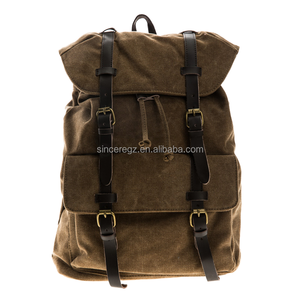 Durable ocio para hombre desmontable antirrobo poliéster Moto Biker estilo encerado impermeable deportes lona mochila cuero - Product Image 1