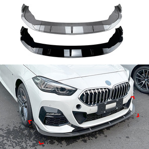 Front Bumper Lip Splitter Piano Black Carbon Fiber Texture For BMW 2 Series F44 M Sport 218i 220i 2020+ - Product Image 1