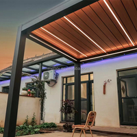 Offre Spéciale Mariage 400X500 Style Chinois Gazebo Extérieur Jardin AluminiumLouver Kit Toit Motorisé Pergola Métal Noir
