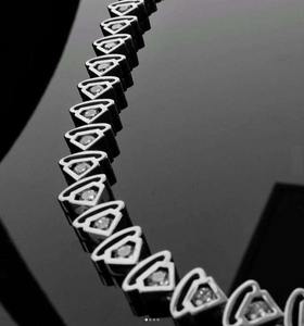 Cadena Cubana Plateada con Diamantes para Hombre, Joyería de Moda Urbana para Fiestas y Eventos - Product Image 3
