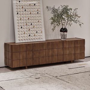 Solid Wood TV Cabinet With Multiple Drawers For Living Room Storage Nordic Style <b>Sideboard</b> - Product Image 3