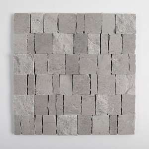 بلاط فسيفساء حجري طبيعي ثلاثي الأبعاد من الترافرتين بتصميم خشبي مموج من ساميستون، ألواح مرنة للجدران بتصميم جرافيكي للفنادق - Product Image 2