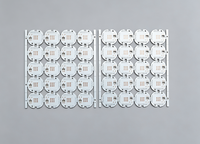 Circuit imprimé en aluminium LED personnalisé, épaisseur de la plaque de 1,6 mm, cuivre de 35 µm, certifié RoHS et UL, circuit imprimé pour spot encastré MR16 GU10