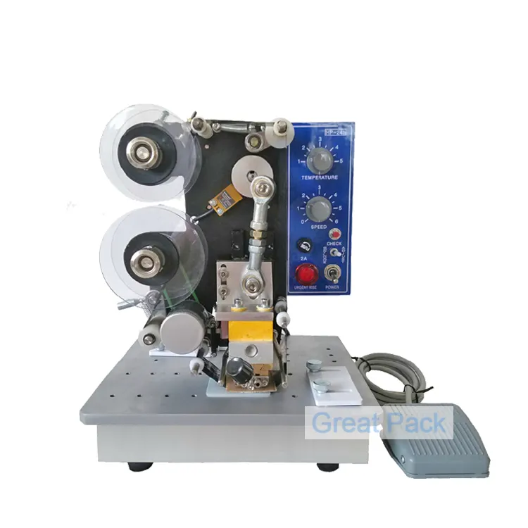semi automatic date and batch production number coding machine