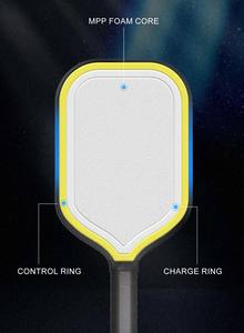 Enhanced Honeycomb Core T700 Carbon Fiber Edgeless Portable Pickleball <b>Paddles</b> Customizable Weighting <b>Controlled</b> Spin Precise - Product Image 2