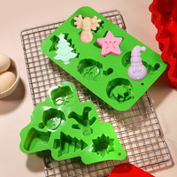 Moule en silicone de Noël, moule à gâteau en forme de sapin de Noël, moule de cuisson de qualité alimentaire pour chocolat, bonbons, mousse, ustensiles de cuisson personnalisés pour les fêtes