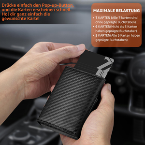 Nhà máy nóng bán kim loại nhôm Pop Up thẻ tín dụng ví với dây kéo đồng xu Túi RFID chặn Slim kim loại nhôm chủ thẻ - Product Image 2