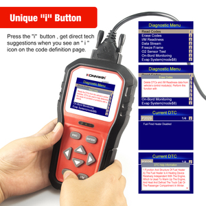 KW860 Nouveau <span class=keywords><strong>2023</strong></span> Lecteur de code OBD2 KONNWEI Lecteur de code OBD II Scanner de diagnostic automatique OBD EOBD Défaillance du moteur de voiture - Product Image 5