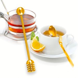 Cuillère à miel en acier inoxydable antiadhésive, écologique, personnalisable en couleur, pour la cuisine - Product Image 2
