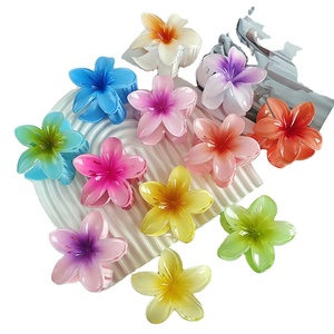 Pinces à cheveux en forme de <span class=keywords><strong>fleur</strong></span> mignonnes en gros de 8 cm, pinces à cheveux en forme de <span class=keywords><strong>fleur</strong></span> pour cheveux, pinces à cheveux en forme de pétale, accessoires pour cheveux en fleurs pour femmes - Product Image 1