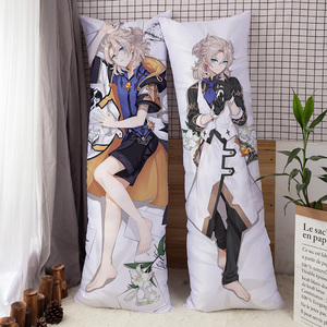 Housse de coussin de luxe à imprimé dessin animé Anime <span class=keywords><strong>Genshin</strong></span> <span class=keywords><strong>Impact</strong></span>, douce, pour la maison et l'hôtel, décoration, protection de coussin - Product Image 1