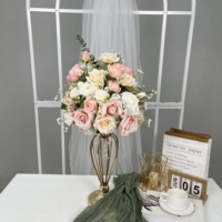 Fleurs artificielles en gros, violettes, roses et blanches, pour la décoration de la maison, les centres de table de mariage et les décorations florales de fête